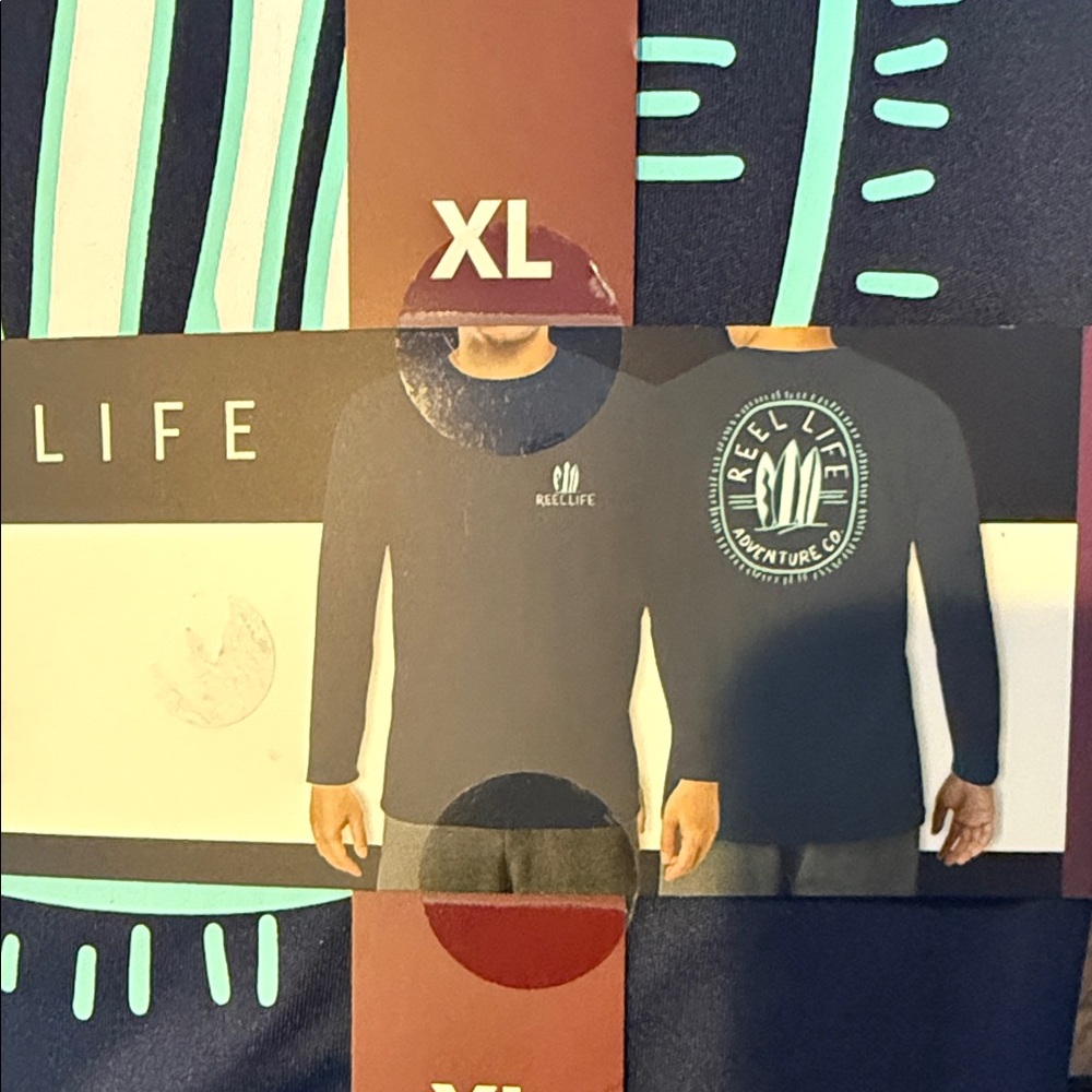 Reel Life Navy Long Sleeve Shirt xl rash guard